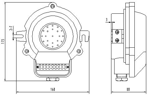 防爆火災(zāi)聲光報警器外形圖